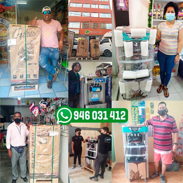 Demostración de extracción de helado soft en cono